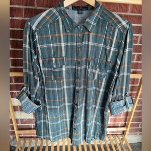 French Laundry green flannel